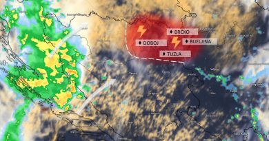Grmljavinsko nevrijeme s ledom i jakim vjetrom zahvatilo sjeveroistok BiH