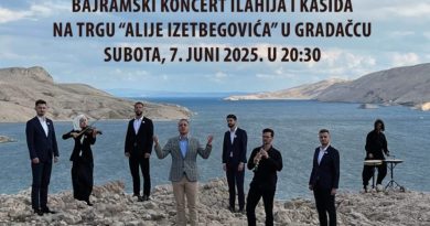 Bajramski koncert “U bajramskom dahu – melodije duše” 7. juna na Trgu Alije Izetbegovića u Gradačcu