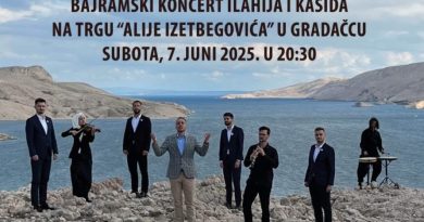 Večeras bajramski koncert “U bajramskom dahu – melodije duše” na Trgu Alije Izetbegovića u Gradačcu