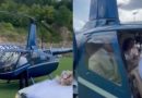 Kao scena iz filma: Mlada u Krajini na svadbu doletjela helikopterom