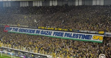 Navijači Fenerbahçea poslali snažnu poruku svijetu: “Zaustavite genocid u Gazi! Slobodna Palestina!”